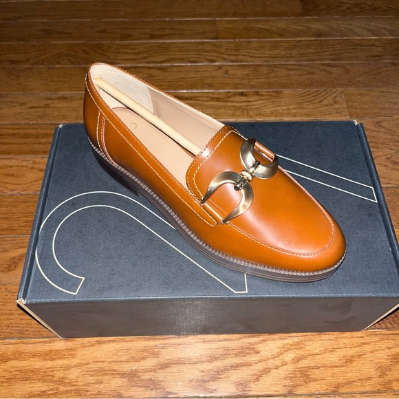 27 EDIT Naturalizer Tan Leather Beline Comfort Loafers Women’s Size 5.5 - Picture 2 of 9